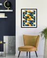 Bild "Sammy", Abstrakt-Kunst-Gemälde-Figuren-Modern, (1 St.), HD Premium Poster-Druck inkl. Holzrahmen Farbe Rahmen: schwarz + Farbe Bild(er): bunt B/H: 40 cm x 50 cm