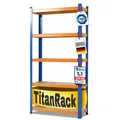 karatcommercial Schwerlastregal Grizzly Blau-Orange Höhe: 180 cm Breite: 90 cm