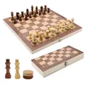 Schachspiel Holz Hochwertig, 3 In 1 Schach, Tragbare Schachbrett, Chess Board...