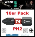 10 STÜCK Bit 851/1 IMP DC PH2 Länge 25 mm 1/4 Zoll C6,3 Impaktor Diamant