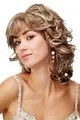 WIG ME UP - DW573-12-26 Damenperücke Perücke Mittellang Braun Blond Gesträhnt Stark Toupiert 80er Jahre Diva Lockig Wellig