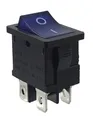 Einbau Wippschalter 19x13mm, Geräteschalter Rahmenmaße 21 x 15 mm, 6 A, 250 V~ 4Pins, blau LED beleuchtet