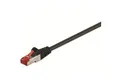 Goobay GOOBAY CAT.6 Netzwerkkabel, S/FTP, PIMF, CU, LSZH, schwarz, 0,5 m Netzwerkkabel