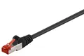 Goobay 68687 CAT 6 Patchkabel, S/FTP (PiMF), Schwarz, 0.5 m - LSZH halogenfrei,