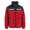 Winterjacke KARL KANI "Karl Kani Herren", Herren, Gr. XL, rot (dunkelrot), 100% Polyester, mehrfarbig, klassisch, normal, hoch geschlossener Ausschnitt, Langarm, Jacken