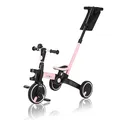 FableKids Dreirad 7in1 Kinderdreirad Laufrad Kinder Lenkstange Fahrrad Baby Kinderwagen | Elternlenkung |Klappbar | Becherhalter | ab 18 Monaten | Klingel | Pink
