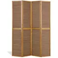 Homestyle4u Paravent, Braun, Holz, 160x200x2 cm, Wohnzimmer, Raumteiler & Paravents, Paravents