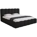 Emporius Doppelbett, Schwarz, Textil, 2-Sitzer, 200x200 cm, Schlafzimmer, Betten, Polsterbetten