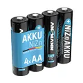 ANSMANN Akku Mignon AA ZR6 2500mWh 1500mAh 1,6V NiZn, 4 Stück, wiederaufladbar, ideal für Kamera, Controller, Fotokamera, Ersatzakku