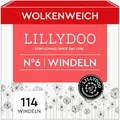 LILLYDOO hautfreundliche Baby Windeln - Größe 6 (13+ kg),Monatsbox (114 Stück), Sicherer Auslaufschutz, Weich, Parfümfrei, Ohne Lotionen & Farbstoffe für empfindliche Haut, Dermatologisch getestet