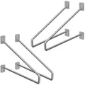ML-DESIGN Wandregalhalter Regalhalterung Winkel Halterung für Regale & Konsolen Regalträger, 4-tlg., Regalstütze Haarnadel 4er Set solide Regalwinkel Industrial Metall silberfarben 26.5 cm