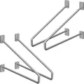 Ml-design - 4 Stück Regalhalterung, 265 Mm, Silber, Aus Stahl, Haarnadel Regalhalterungen, Schwebe Regalwinkel, Hairpin Wandhalterung, Regalträger Für Wandmontage, Industrielles Wandregal, Wandkonsole