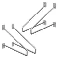 ML-Design 4 Stück Regalhalterung, 265 mm, Silber, aus Stahl, Haarnadel Regalhalterungen, Schwebe Regalwinkel, Hairpin Wandhalterung, Regalträger für Wandmontage, Industrielles Wandregal, Wandkonsole