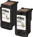 vhbw 2x Tintenpatronen kompatibel mit Canon Pixma MG3053, MG3052, MX494, MX495, TR4551, TR4550, TS305, TS304, TS302, TS205 Drucker (Wiederaufgefüllt)
