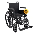 Mobiclinic, Rollstuhl faltbar, S220, Sitzfläche 43 cm, klappbare Fußstützen und Armlehnen, Schwarz