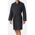 Schiesser Bademantel Waffel Piqué - Organic Cotton, Baumwolle, nicht relevant, Gürtel, Bademantel - Baumwolle - Mit Bindekordel und zwei aufgesetzten Taschen grau XL (56/58)