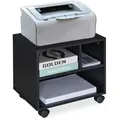 Relaxdays - Rollcontainer, 3 Offene Fächer, Büro & Home Office, Mit Rollen, Büroschrank, Hbt: 35,5 X 40 X 30 Cm, Schwarz