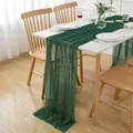 Tischläufer Chiffon Tüll Dunkelgrün Hochzeit 3m Dunkelgrün 70 x 300 cm