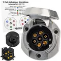 7+1 polige Steckdose 7 pol Adapter Buchse 7pin Anhängersteckdose AHK Dose 7pole