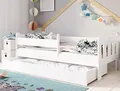 Kids Collective Kinderbett 80x160 | 80x180 | 90x200 cm mit Schublade, Rausfallschutz & Lattenrost in weiß 200 x 90 Mädchen Jungen Bett