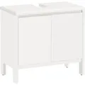 OTTO products Waschbeckenunterschrank Jorrick Breite 60 cm, Kiefer mit Bio Öl/Wachs behandelt, Siphonausschnitt weiß 60 cm x 74 cm x 34,2 cm