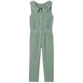 vertbaudet Jumpsuit Mädchen Jumpsuit aus Musselin, bestickter Kragen grün 110