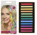 B&T Haarkreide Set 12 Farben – auswaschbar, temporär, auch für dunkles Haar