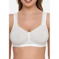 Susa Bügelloser BH Organic Cotton (1-tlg) BH ohne Bügel - Baumwolle - Schöne Details, Sorgt für sicheren Halt weiß 75