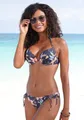 Push-Up-Bikini-Top "Malia" mit tropischem Print, Gr. 42 - Cup C, anthrazit-bedruckt Cup C