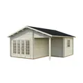 PALMAKO Blockbohlenhaus "Irene", Holz, BxHxT: 564 x 321 x 598 cm (Außenmaße inkl. Dachüberstand) - braun