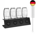 Flaschenhalter für Soda Stream 4er Flaschen Abtropfhalter aus Edelstahl