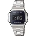 Casio Uni Erwachsene Digital Quarz Uhr mit Edelstahl Armband - Silber