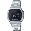 CASIO Unisex Erwachsene Armbanduhr Digital Quarz Edelstahl A168WEM-1EF