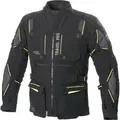 Büse Travel Pro Motorrad Textiljacke, schwarz-grau-gelb, Größe 30 für Männer