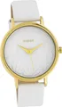 Oozoo Leder Damen Uhr C10601 Analog Quarzuhr Armband weiß Timepieces D2UOC10601