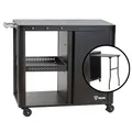 BBQ-Toro Grillwagen 95 x 50 x 80 cm | Schwarz | Grilltisch Mit Großer Arbeitsfläche | Beistelltisch, Outdoor Grill Trolley | Servierwagen, Garten Trolley