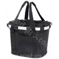 Papierkorb Vorderseite Stoff Klickfix Bikebasket Schwarz (35X28X26CM)