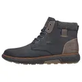 Rieker Winterboots, High Top Sneaker, Schnürstiefelette mit TEX-Membran, schmale Form blau|braun 40 EU
