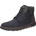 Rieker Schnürstiefel - Blau Leder Größe: 40 Normal - Blau - 40