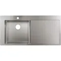 hansgrohe Einbauspüle 450 mit Abtropffläche rechts, S716-F450 edelstahl - Silber