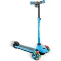 GLOBBER ONE K E-MOTION 4 PLUS – E-Scooter, Lithium-Batterie, 80 W Motor, 125/90 mm, 3-rädrig, LED-Rollen, hellblau - Blau