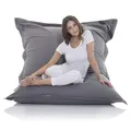 LAZY BAG Original Riesen-Sitzsack Cotton XXL 180x140cm mit 400L | hautfreundliches Baumwolle Sitzkissen 2-in-1 relaxtes Sitzen & Liegen | Perfekte Ergonomie Dank 4 Mio. EPS-Perlen | waschbarer Bezug