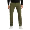 PME Legend Herren Chinohose American Classic Chino - Relaxed Fit - Blau Beige Grün, Größe:33W / 32L, Farbe:8576 Ivy Greens