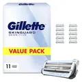 Gillette Skinguard Sensitive Rasierklingen Herren, 11 Original Ersatzklingen für Nassrasierer, Klingen für Männer, Verbesserter Gleitstreifen, Passend für Fusion-Griffe