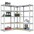 Juskys Regalsystem, Silber, Metall, 160x180x160 cm, Freizeit, Heimwerken, Werkstatt
