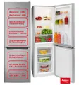 Amica Kühl-Gefrierkombination silber 157L 48cm breit 144cm hoch Kühlschrank