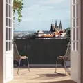 Woltu Zaunblende Sichtschutz Aus 280 G/m2 Hdpe Balkonsichtschutz Tennisblende Windschutz Sonnenschutz Mit Kabelbindern Wetterfest Schattiernetz Für Garten Balkon Sportplatz, 1x10m, Anthrazit