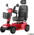 Veleco Jumpy in rot - 450W - 10km/h - Seniorenmobil - Gehhilfe - Mobilitätsroller - Elektromobil