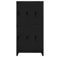 vidaXL Mehrzweckschrank Schließfachschrank Schwarz 90x45x180 cm Stahl