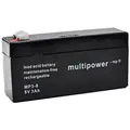 multipower PB-8-3 MP3-8 Bleiakku 8 V 3.2 Ah Blei-Vlies (AGM) (B x H x T) 134 x 69 x 36.5 mm Flachstecker 4.8 mm Wartungsfrei, Geringe Selbstentladung